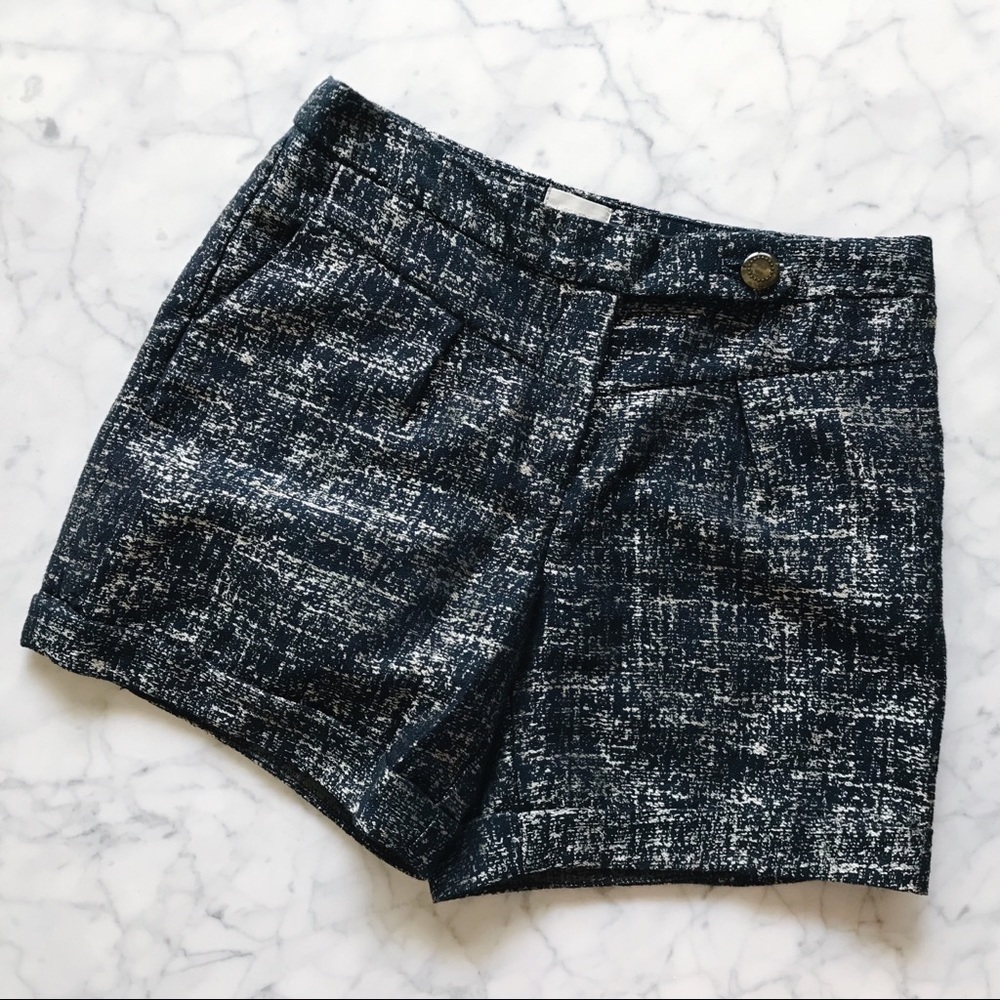 Anthropologie Coquille Metallic Trouser Shorts - Picture 1 of 5